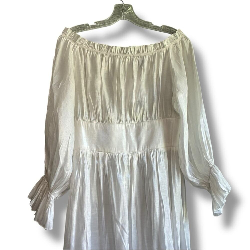 AREA Stars taffeta peasant off the shoulder mini dress NWT - Picture 5 of 8